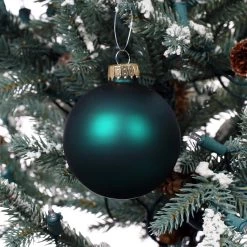 Cheap ⌛ 8ct. 2.5" Matte Dark Green Glass Ball Ornaments by Ashland® 🔥 -Ashland Sales 10701620 3