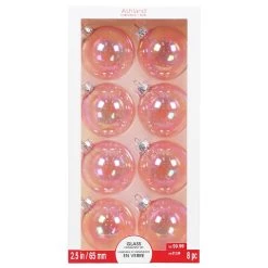 Brand new 👏 Assorted 8ct. 2.5" Light Pink Glass Ball Ornaments by Ashland® 💯 -Ashland Sales 10701624 5