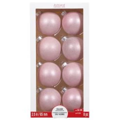 Brand new 👏 Assorted 8ct. 2.5" Light Pink Glass Ball Ornaments by Ashland® 💯 -Ashland Sales 10701624 6