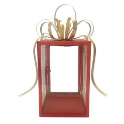 Coupon 😀 13.5" Red & Gold Gift Box Lantern by Ashland® 😉 -Ashland Sales 10701725 3