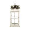Best Pirce 🎉 15.75 White Lantern with Frosted Pine Sprig by Ashland® ⭐ -Ashland Sales 10701731 1