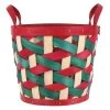 Best deal 🔔 9.5" Medium Red and Green Woven Wood Chip Basket by Ashland® ❤️ -Ashland Sales 10701814 1