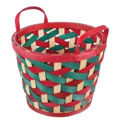 Promo 😉 11.5" Large Red and Green Woven Wood Chip Basket by Ashland® 😀 -Ashland Sales 10701818 2