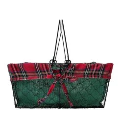 Hot Sale 🤩 13" Large Wire Basket with Green Burlap by Ashland® ✨