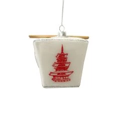 New 🔔 4" Glass Chinese Take Out Ornament by Ashland® 🎁 -Ashland Sales 10701853 3