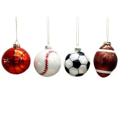 Budget 🎉 Assorted 3" Glass Sports Ball Ornament by Ashland® ⌛ -Ashland Sales 10701855 2