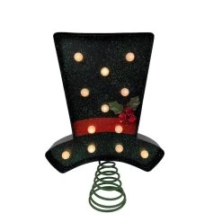 Cheapest ⭐ 10" Snowman Top Hat Lighted Tree Topper by Ashland® 🌟 -Ashland Sales 10701970 2