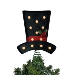 Cheapest ⭐ 10" Snowman Top Hat Lighted Tree Topper by Ashland® 🌟 -Ashland Sales 10701970 3