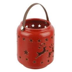 Flash Sale 👍 7" Red Reindeer Ceramic Tealight Lantern by Ashland® ❤️ -Ashland Sales 10702223 2