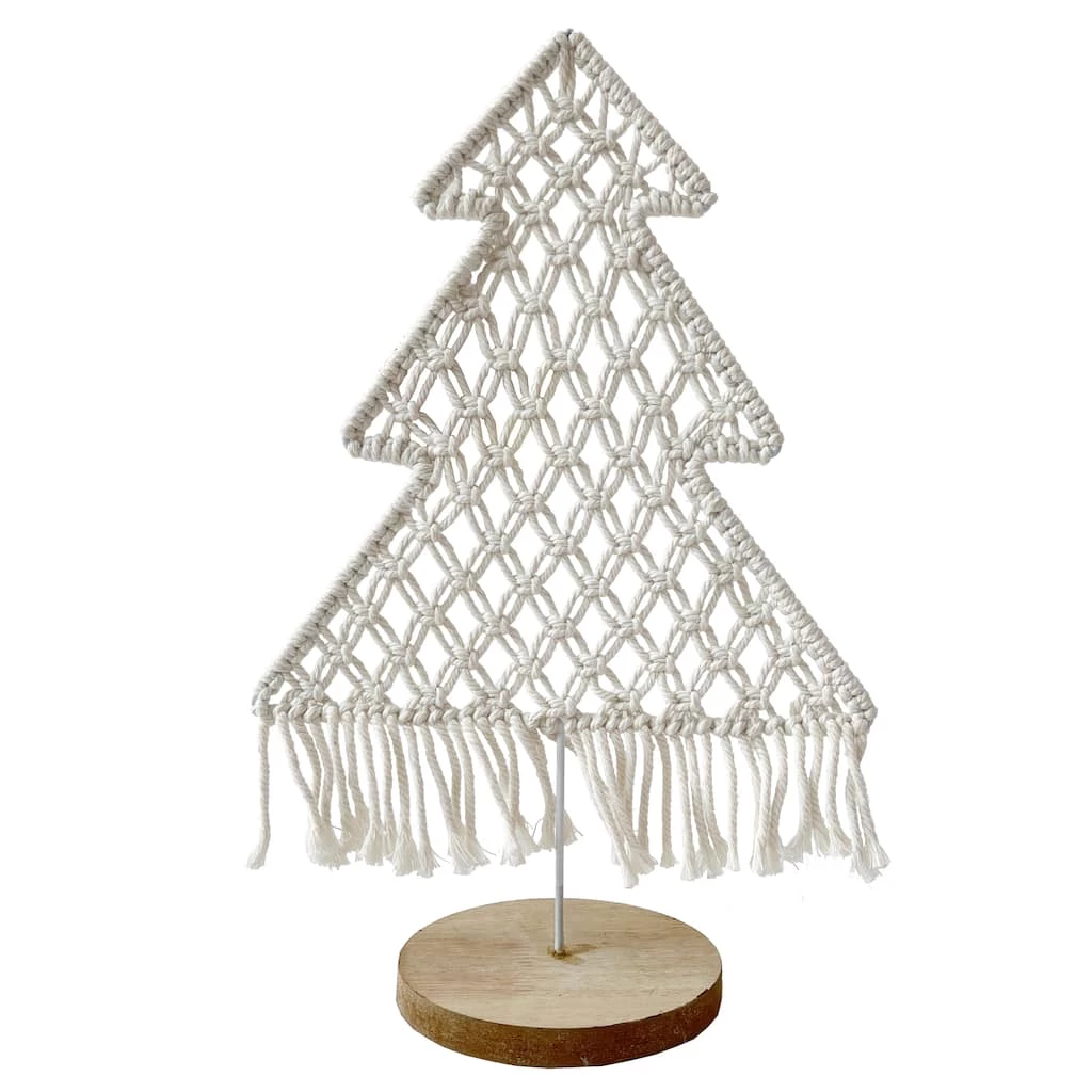 Best Sale 💯 15.75" Macramé 🎅 Christmas Tree Decoration by Ashland® 🥰 3 Best Sale 💯 15.75" Macramé 🎅 Christmas Tree Decoration by Ashland® 🥰