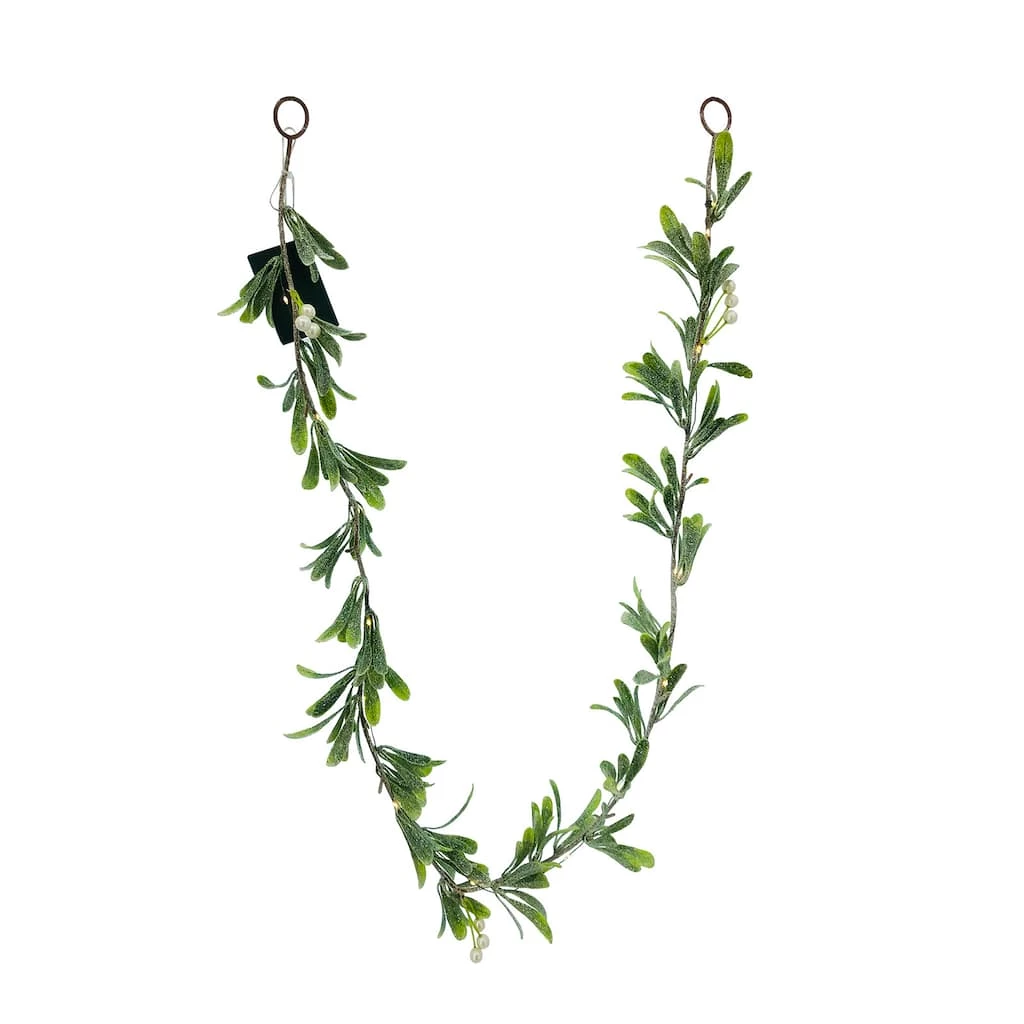 Best deal ⭐ 5ft. Pre-Lit LED White Berry Leaf Garland by Ashland® ⌛ 4 Best deal ⭐ 5ft. Pre-Lit LED White Berry Leaf Garland by Ashland® ⌛ - Image 2
