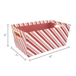 Wholesale 🔔 Small 🍬 Candy Cane Stripe Gift Bin by Ashland® 👏 -Ashland Sales 10703903 3