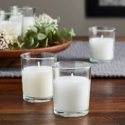 Buy 🛒 12 Packs: 12 ct. (144 total) White Glass Votive Candles Pack by Ashland® Basic Elements™ 🔥 -Ashland Sales MP136302 20