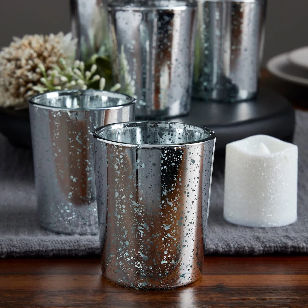 Flash Sale 😀 12 Packs: 6 ct. (72 total) 2.5" Silver Mercury Glass Votive Holders by Ashland® Élégance™ ⌛ 6 Flash Sale 😀 12 Packs: 6 ct. (72 total) 2.5" Silver Mercury Glass Votive Holders by Ashland® Élégance™ ⌛ - Image 4