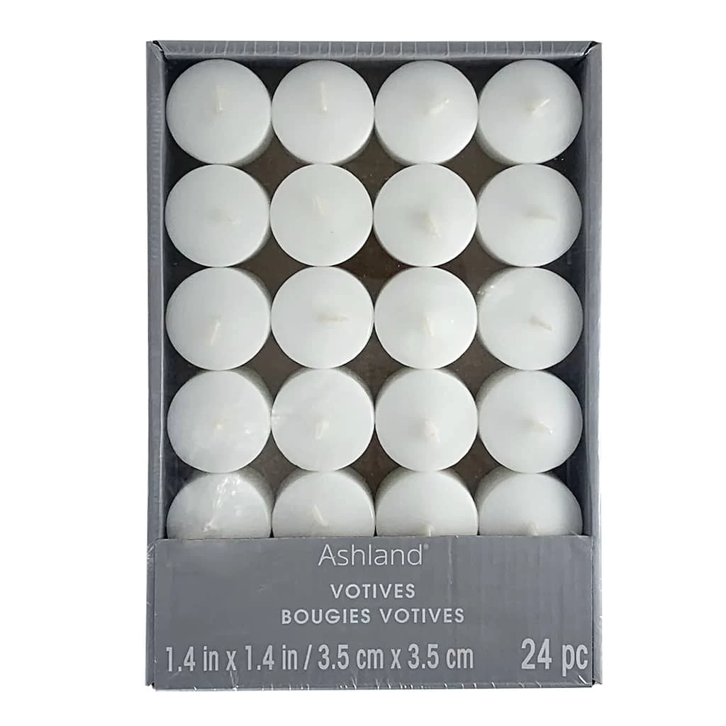 Buy 😉 12 Packs: 24 ct. (288 total) White Votives Value Pack by Ashland® Basic Elements™ 🎉 3 Buy 😉 12 Packs: 24 ct. (288 total) White Votives Value Pack by Ashland® Basic Elements™ 🎉