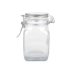 Brand new ⌛ 12 Pack: Square Glass Jar with Latch by Ashland® ⭐