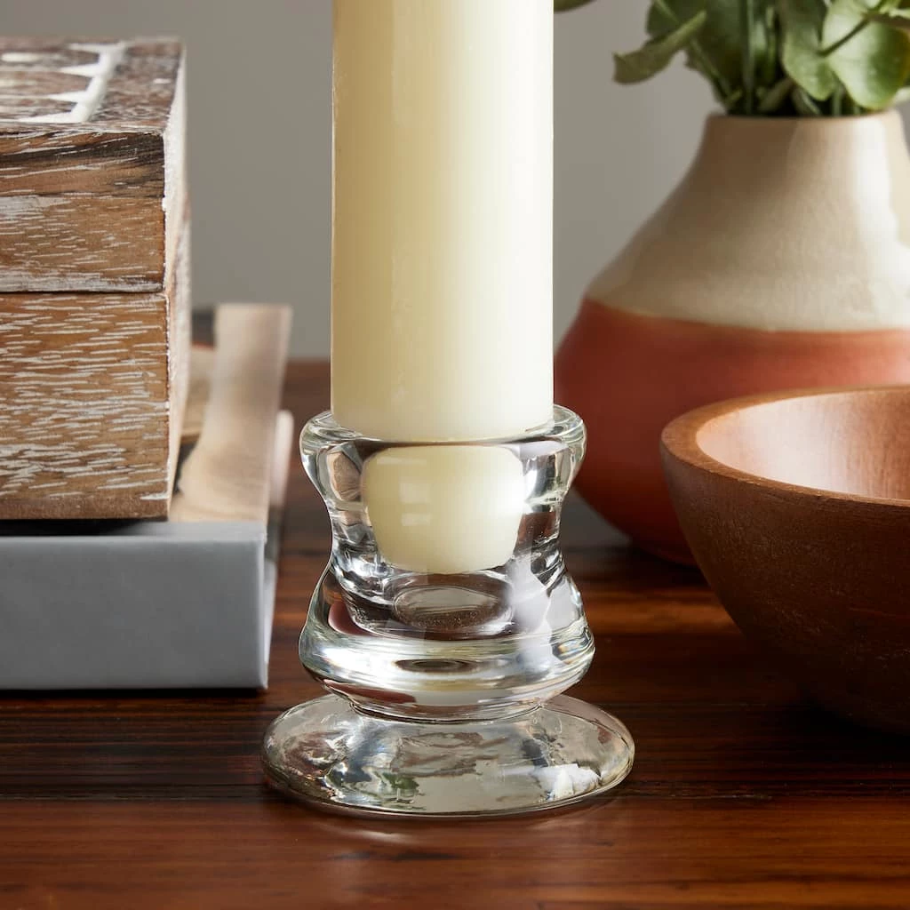 Buy 🤩 12 Pack: 2.25" Chunky Glass Taper Candle Holder by Ashland® 😍 4 Buy 🤩 12 Pack: 2.25" Chunky Glass Taper Candle Holder by Ashland® 😍 - Image 2