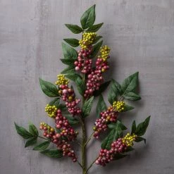 Wholesale 👏 12 Pack: Burgundy Berry Stem with Leaves by Ashland® 🔥 -Ashland Sales MP626463 22