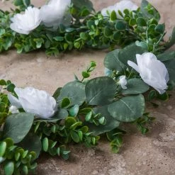 Outlet 👏 12 Pack: 6ft. White Rose Foliage Garland by Ashland® 🤩 7 Outlet 👏 12 Pack: 6ft. White Rose Foliage Garland by Ashland® 🤩 -Ashland Sales MP627257 22