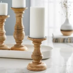 Cheap 😀 6 Pack: 6" Wood Carved Pillar Candle Holder by Ashland® 😀 -Ashland Sales MP639293 20
